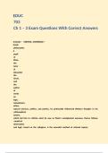 EDUC 703 Ch 1 &ndash; 3 Exam Questions With Correct Answers&period;