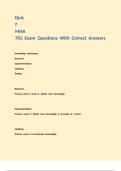 Quiz 7 MHA 703 Exam Questions With Correct Answers 
