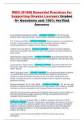 WGU D169 Essential Practices for Supporting Diverse Learners Graded A&plus; Questions and 100&percnt; Verified Answers