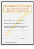 ELECTRONICS ETA CERTIFICATION PRACTICE EXAM QUESTIONS AND DETAILED ANSWERS&period; EXPERT VERIFIED FOR GUARANTEED PASS&period;