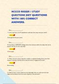 NCCCO RIGGER 1 STUDY QUESTIONS &vert;KEY QUESTIONS WITH 100&percnt; CORRECT ANSWERS&period;      
