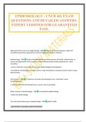EPIDEMIOLOGY &colon; CNUR 401 EXAM QUESTIONS AND DETAILED ANSWERS&period; EXPERT VERIFIED FOR GUARANTEED PASS&period;