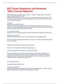 DVT Exam Questions and Answers 100&percnt; Correct Rated A&plus;