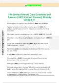 68w Limited Primary Care Questions and  Answers &lpar;100&percnt; Correct Answers&rpar; Already  Graded A&plus;