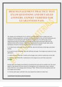 HESI MANAGEMENT PRACTICE TEST EXAM QUESTIONS AND DETAILED ANSWERS&period; EXPERT VERIFIED FOR GUARANTEED PASS&period;
