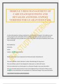 MODULE 5 HESI MANAGEMENT OF CARE EXAM QUESTIONS AND DETAILED ANSWERS&period; EXPERT VERIFIED FOR GUARANTEED PASS&period;