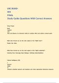 USC BUAD-304 FINAL Study Guide Questions With Correct Answers 