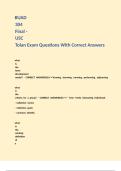 BUAD 304 Final - USC Tolan Exam Questions With Correct Answers