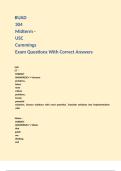 BUAD 304 Midterm - USC Cummings Exam Questions With Correct Answers &comma;