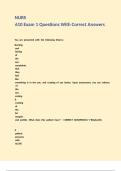 NURS 610 Exam 1 Questions With Correct Answers