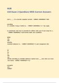 NUR 610 Exam 2 Questions With Correct Answers