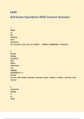 NUR-610 Exam Questions With Correct Answers