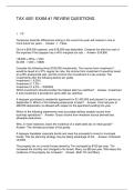 TAX 4001 EXAM -1 REVIEW QUESTIONS
