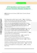 ACG Questions and Answers &lpar;100&percnt;  Correct Answers&rpar; Already Graded A&plus; 