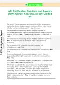 ACI Certification Questions and Answers  &lpar;100&percnt; Correct Answers&rpar; Already Graded  A&plus; 