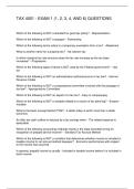 TAX 4001 - EXAM 1 &lpar;1&comma; 2&comma; 3&comma; 4&comma; AND 6&rpar; QUESTIONS
