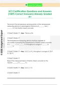 ACI Certification Questions and Answers  &lpar;100&percnt; Correct Answers&rpar; Already Graded  A&plus;
