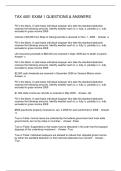 TAX 4001 EXAM 1 QUESTIONS & ANSWERS