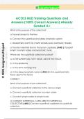 ACOLS MLD Training Questions and  Answers &lpar;100&percnt; Correct Answers&rpar; Already  Graded A&plus;