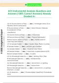 ACS Instrumental Analysis Questions and  Answers &lpar;100&percnt; Correct Answers&rpar; Already  Graded A&plus; 