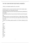 TAX 4001 EXAM REVIEW QUESTIONS & ANSWERS