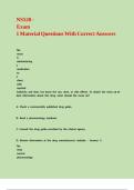 NS520 - Exam 1 Material Questions With Correct Answers
