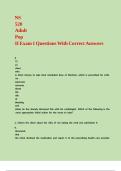 NS 520 Adult Pop II Exam 1 Questions With Correct Answers 