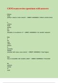 CRNI exam review questions with answers