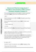 Advanced Pharmacology Exam 1  Questions and Answers &lpar;100&percnt; Correct  Answers&rpar; Already Graded A&plus;