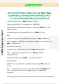 Advanced Patho NR507Newest 2025&sol;2026  Complete Questions and Answers &lpar;100&percnt;  Correct Answers&rpar; Already Graded A&plus;