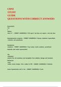 CRNI STUDY GUIDE QUESTIONS WITH CORRECT ANSWERS&period;
