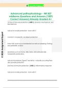 Advanced pathophysiology - NR 507  midterms Questions and Answers &lpar;100&percnt;  Correct Answers&rpar; Already Graded A&plus; 