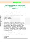 AEA&colon; Certification Exam Questions and  Answers &lpar;100&percnt; Correct Answers&rpar; Already  Graded A&plus;