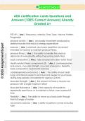 AEA certification cards Questions and  Answers &lpar;100&percnt; Correct Answers&rpar; Already  Graded A&plus;