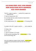 ILE EXAM PREP 2025 2026 BRAND  NEW QUESTIONS WITH ANSWERS&vert;  ACE YOUR GRADES&excl; 