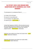 ILE STUDY 2025 2026 BRAND NEW  QUESTIONS WITH ANSWERS&vert; ACE YOUR  GRADES&excl;