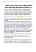 CS6250 COMPUTER NETWORKS EXAM &lpar;2025-2026&rpar; QUESTIONS AND ANSWERS GRADED A&plus;