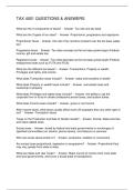 TAX 4001 QUESTIONS & ANSWERS