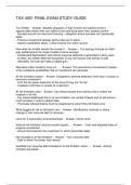 TAX 4001 FINAL EXAM STUDY GUIDE