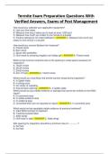 Termite Exam Preparation Questions With Verified Answers&comma; Exams of Pest Management