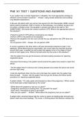PNE 161 TEST 1 QUESTIONS AND ANSWERS