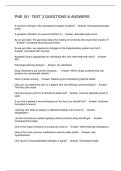PNE 161- TEST 3 QUESTIONS & ANSWERS