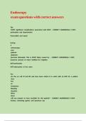 Endoscopy exam questions with correct answers