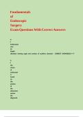 Fundamentals of Endoscopic Surgery Exam Questions With Correct Answers 