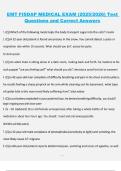 EMT FISDAP Medical Exam &lpar;2025&sol;2026&rpar; &ndash; Test Questions and Correct Answers