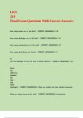LRA 219 Final Exam Questions With Correct Answers&period;