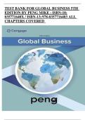 Global Business &lpar;5th Edition&comma; Mike W&period; Peng&rpar; &ndash; Complete Test Bank with All Chapters Covered