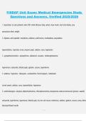 FISDAP Unit Exam&colon; Medical Emergencies &ndash; Study Questions and Verified Answers &lpar;2025&sol;2026&rpar;