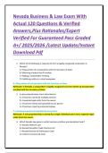 Nevada Business & Law Exam With Actual 120 Questions & Verified Answers&comma;Plus Rationales&sol;Expert Verified For Guaranteed Pass Graded A&plus;&sol; 2025&sol;2026 &sol;Latest Update&sol;Instant Download Pdf