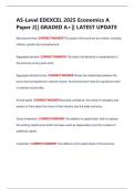 AS-Level EDEXCEL 2025 Economics A  Paper 2&vert;&vert; GRADED A&plus;&vert;&vert; LATEST UPDATE 